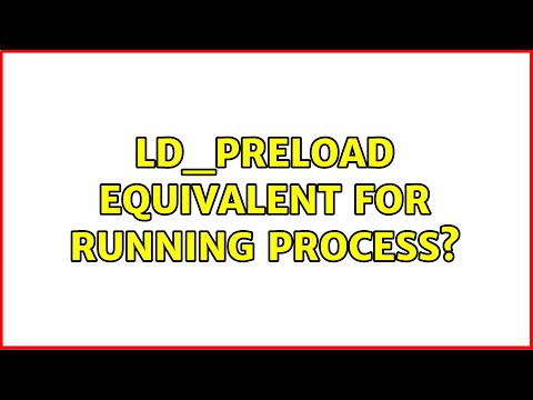 Unix & Linux: LD_PRELOAD equivalent for running process?