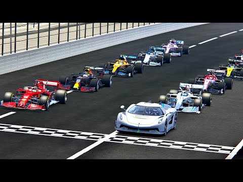 Koenigsegg Jesko Absolut vs F1 2020 Cars - Nardo Speed Ring