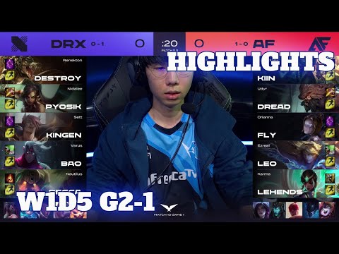 DRX vs AF - Game 1 Highlights | Week 1 Day 5 LCK Summer 2021 | DRX vs Afreeca Freecs G1