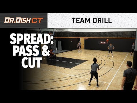 Team Basketball Shooting Drills: Spread Pass and Cut