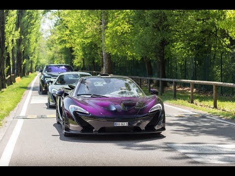 Purple McLaren P1 driving at Monza Circuit!