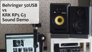 Behringer Studio 50USB vs KRK RP5 G3 || Sound Demo