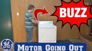 GE dryer not starting, making loud buzzing noise - testing for bad motor