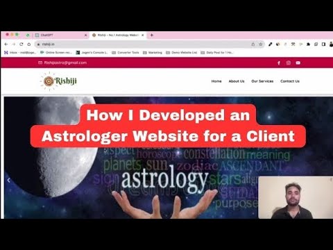 Horoscope Services Website — Client Review — client website video