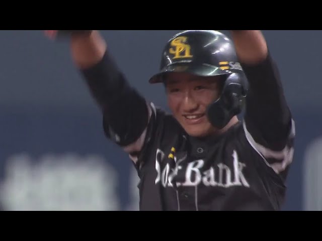 【9回表】ホークス・野村 チャンスで迎えたプロ初打席で初ヒットを放つ!! 2019/9/28 B-H