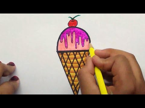 Ice Cream Drawing With 7 Letters | | Ice Cream Art | | Suraiya Drawing Academy