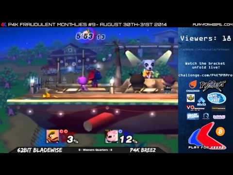 P4K 9 - 62-bit Bladewise (Diddy Kong) vs P4K Breez (Meta Knight) - Winners Quarters - Project M