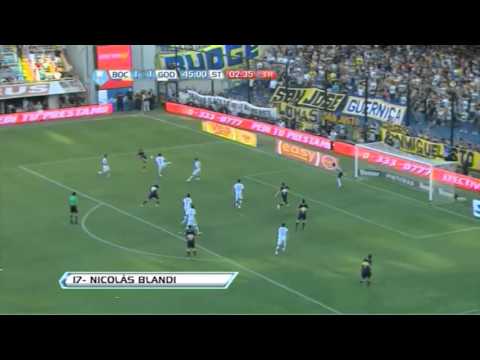 Gol de Blandi Boca 2 Godoy Cruz 1 Torneo Inicial 2012 Fecha 19 Fútbol Para Todos