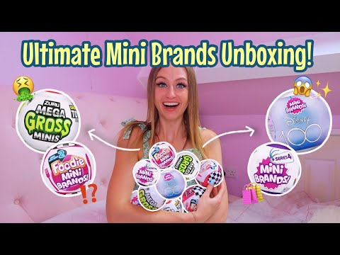UNBOXING ALL *NEW* MINI BRANDS!!😱⁉️ (DISNEY 100 PLATINUM✨MEGA GROSS🤮FOODIE SERIES 2🌭 & MORE!!🫢)