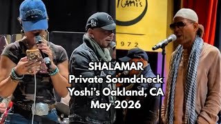 SHALAMAR Soundcheck LIVE |May 2026| Yoshi’s Oakland, CA | Classic “Somewhere There’s A Love”