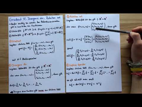 Gradient / Divergenz / Rotation / Laplaceoperator - Vektoranalysis | Höhere Mathematik