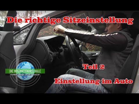 The correct seat adjustment in the car - Part 2 (First driving lesson)