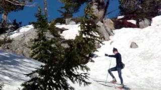 preview picture of video 'Crust Skate-Skiing, Wasatch Spring May 25, '09'