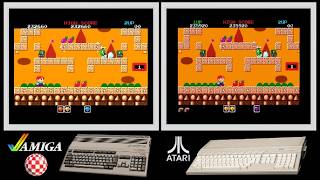 A500 vs Atari ST : RAINBOW ISLANDS (Side by side comparison)