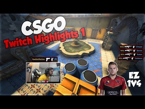 Niko Insane One Tap 1v4 ACE• Scream reks Europe FPL• CSGO Twitch Highlights 1