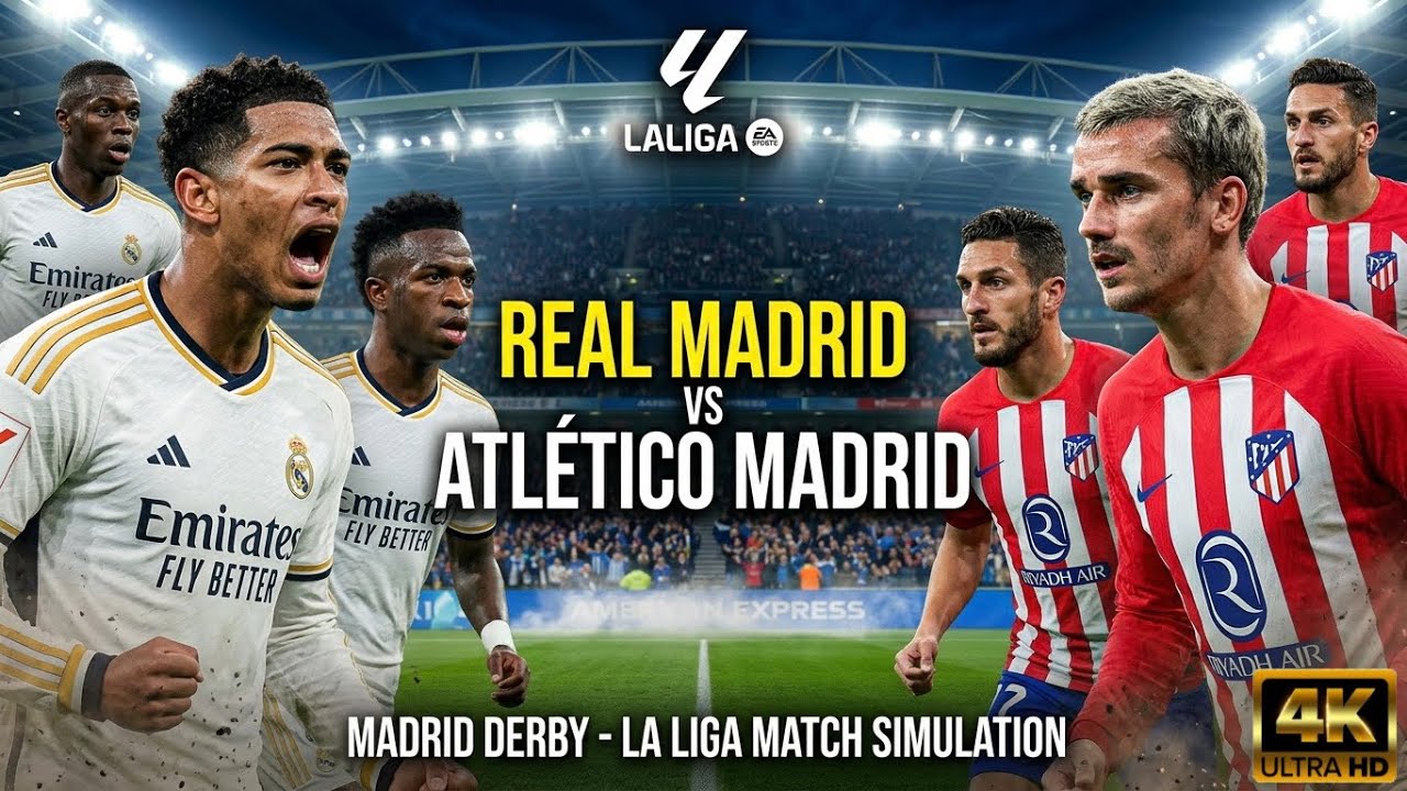 Real Madrid vs Atlético Madrid | La Liga Derby Simulation 4K
