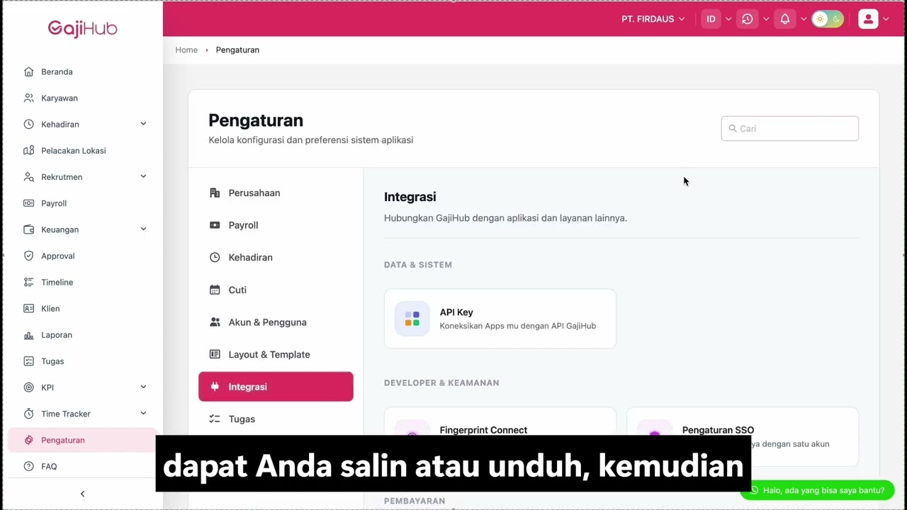 GajiHub REST API integration video thumbnail