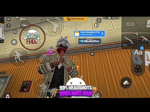 99% Headshots 😈 Auto Headshot Settings Test | Free Fire Real Mobile Freestyle Gameplay #jksff333