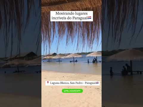 Você sabia que isso existe no Paraguai 🇵🇾🏖️  Laguna Blanca, águas cristalinas e areia branca. Um...