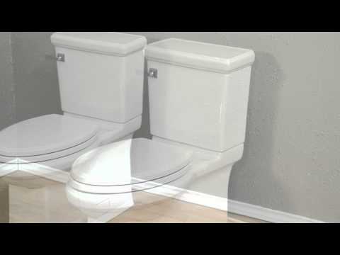 Town Square FloWise Right Height Elongated One-Piece 1.28 gpf Toilet with Right Hand Trip Lever // WHITE // YouTube Video