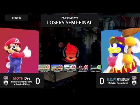 Dre (Mario) vs Zaddy (King Dedede) - PK Fireup #40 Losers Semi Finals