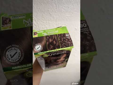 Dying my hair light brown 🐻 garnier nutrisse 60 light natural brown #shorts #hair #haircare