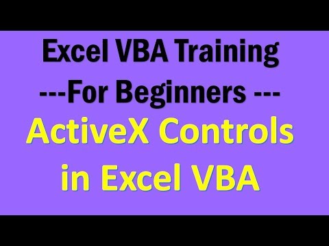 Excel VBA Tutorial 14- Active X Controls in Excel VBA