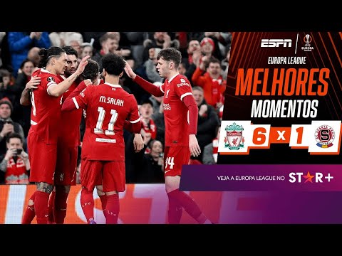 Gols e lances de Liverpool x Sparta Praga