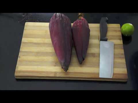 How to Prepare Banana Blossom - Banana Blossom - Banana Flower -