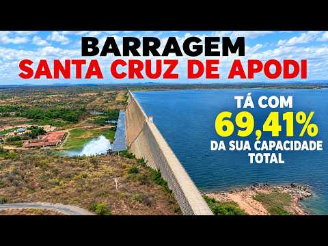 VEJA COMO TÁ A BARRAGEM SANTA CRUZ DE APODI/RN. 
