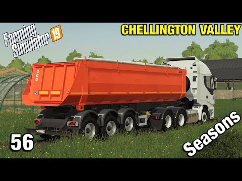 ANIMAL FEED TRAILER Chellington Valley Timelapse - FS19 Ep 56