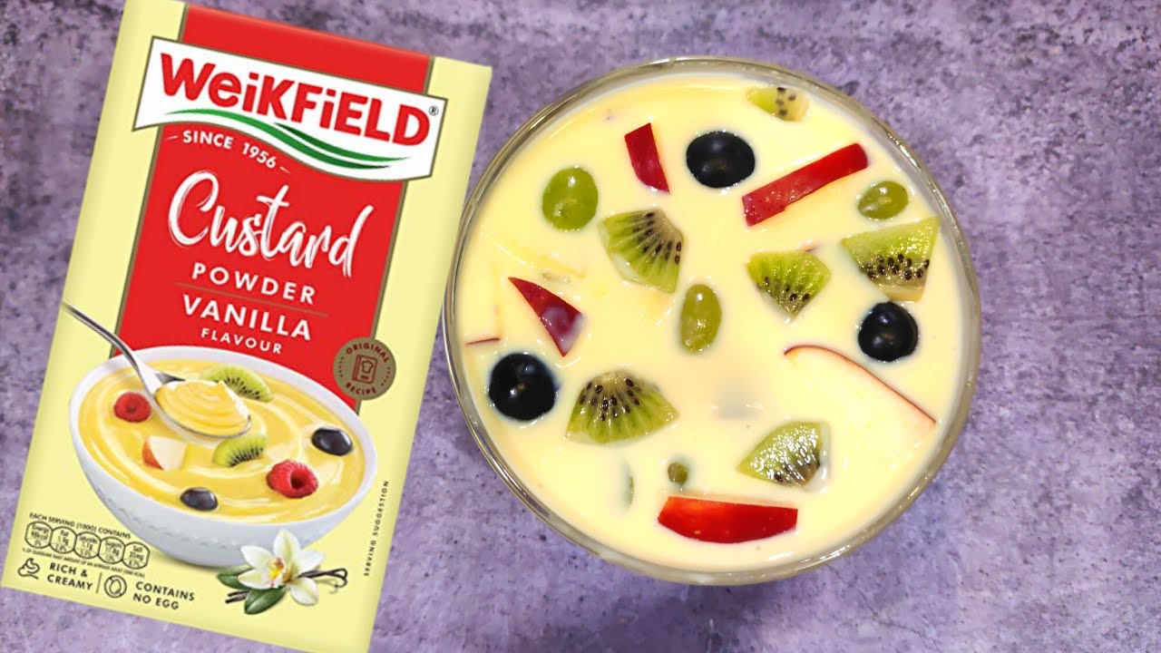 WeikField Custard powder Vanilla Recipe in Hindi | वीकफिल्ड कस्टर्ड पाउडर वनीला रेसिपी