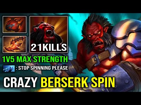 CRAZY Berserk Spin 1v5 Carry Axe with Max Strength Heart + Overwhelming Blink Dota 2