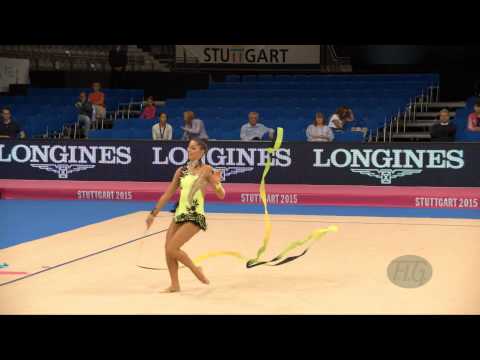 Nataly HAMRIKOVA (CZE) 2015 Rhythmic Worlds Stuttgart - Qualifications Ribbon
