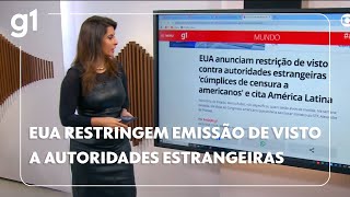 EUA restringem visto contra autoridades estrangeiras
