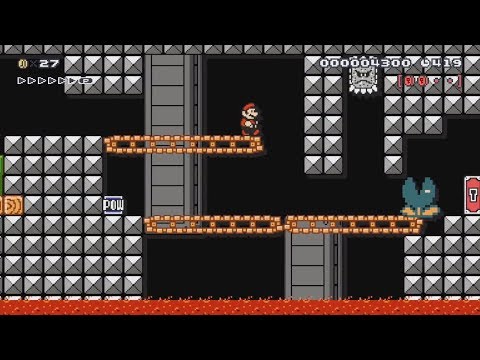 Reverse Conveyors 逆さまコンベアのお城 by つきこ - Super Mario Maker - No Commentary 1bs