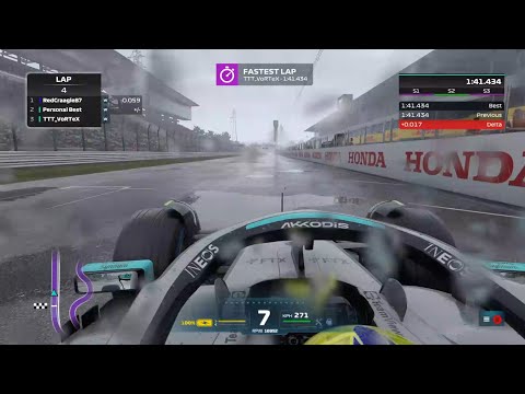 F1 22 Japan Suzuka Circuit Wet Time Trial Hot Lap + Setup (1:41.434) #F122 #Suzuka #HotLap