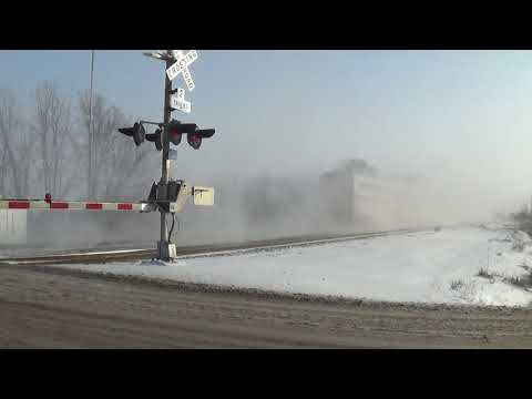 Two-Minute-Late Amtrak Kicks Up Snow