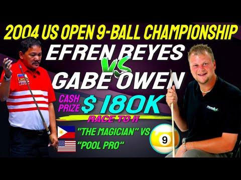 LEGENDARY POOL CHAMPIONS COLLIDE BETWEEN GABE OWEN VS EFREN REYES AT THE US OPEN 9-BALL - RACE to 11