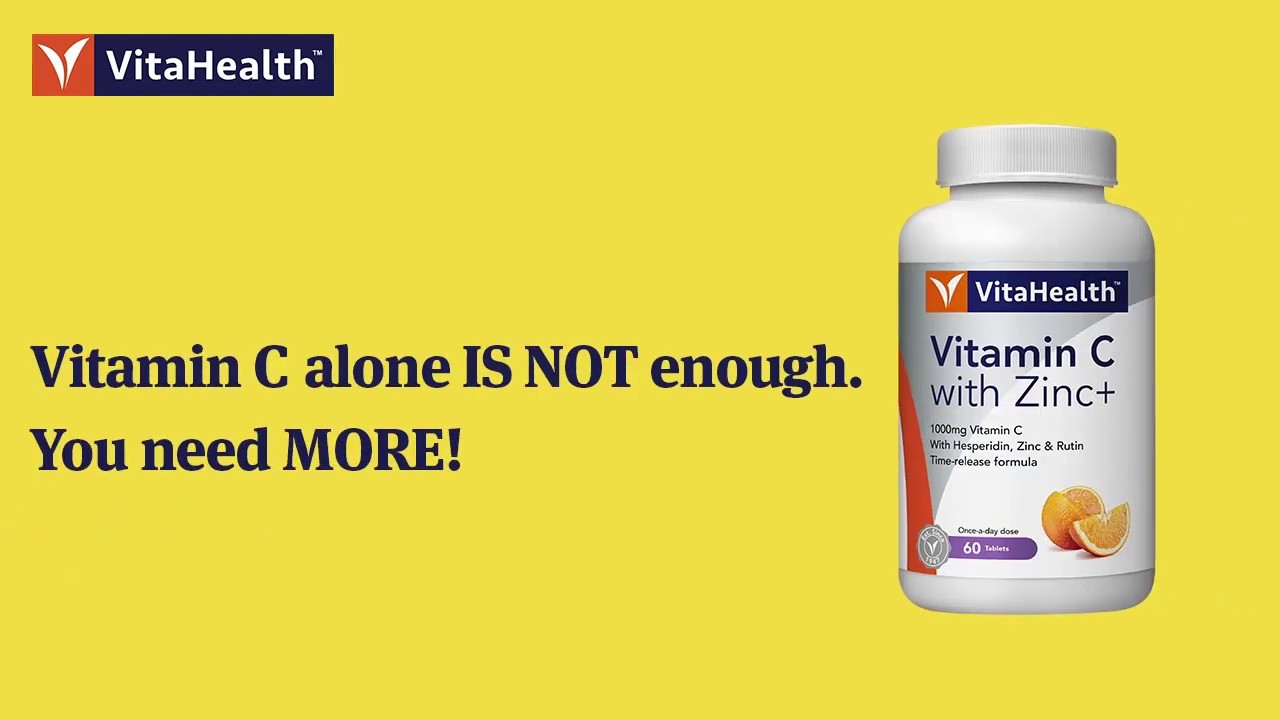 Strengthen Your Immunity with VitaHealth Vitamin C with Zinc+