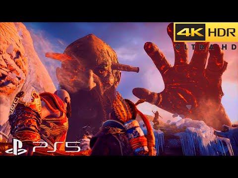 Kratos vs Baldur 2 Boss Fight - God of War 2018 (4K 60FPS HDR PS5)