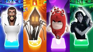 Wednesday's Dance Party with Skibidi Toilet, Spider House Head, and Oddbods