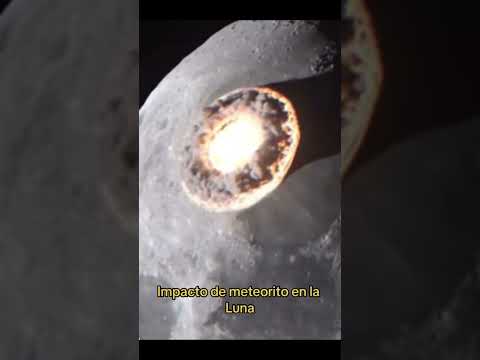 Impacto de meteorito en la Luna (video ilustrativo) #luna #meteorito #nasa #astronomía