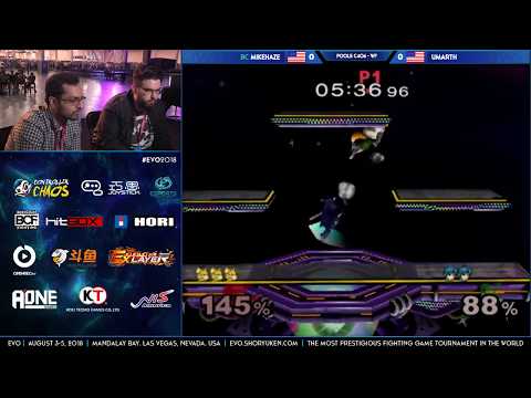 EVO 2018 - MikeHaze (Fox) vs Umarth (Marth) - Pools Round 1 - SSBM