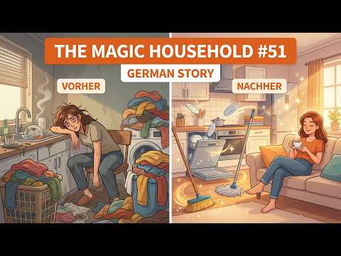 #51 Learn German with a Story: The Magic Household (Der magische Haushalt) ✨