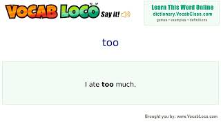 Video thumbnail for too