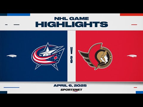 NHL Highlights | Blue Jackets vs. Senators - April 6, 2025