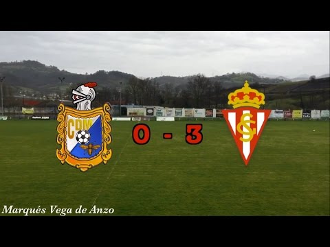 C.D. Mosconia 0, Real Sporting de Gijón ''B'' 3. Resumen.