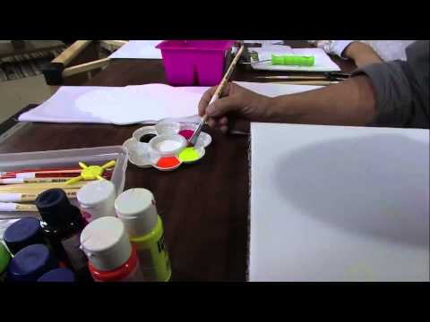 Mulher.com 17/04/2013 Ana M. Guimarães - Pintura em caixa com tinta fluor  Parte 1/2