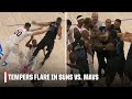Suns & Mavericks players SEPARATED after tempers flare in Q1 ? | NBA on ESPN